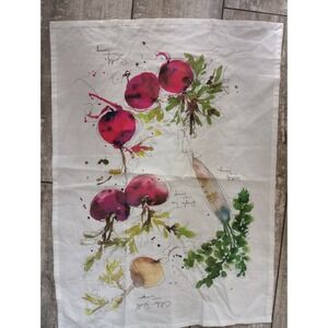 World Market Floral 28" x 20" Rectangular Table Runner Vegetables Granny Core